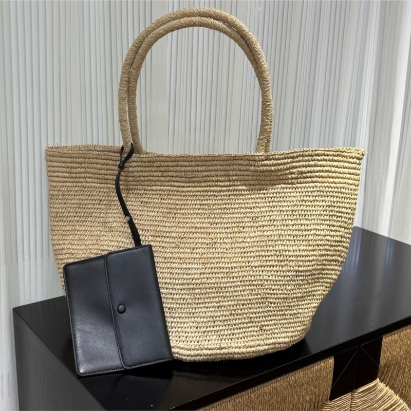 Women'S Raffia Bags - Сумка-тоут из натуральной рафии ручной работы
