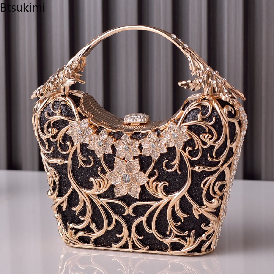 Women Bags On Sale - Металлические вечерние сумки с вырезами, женские